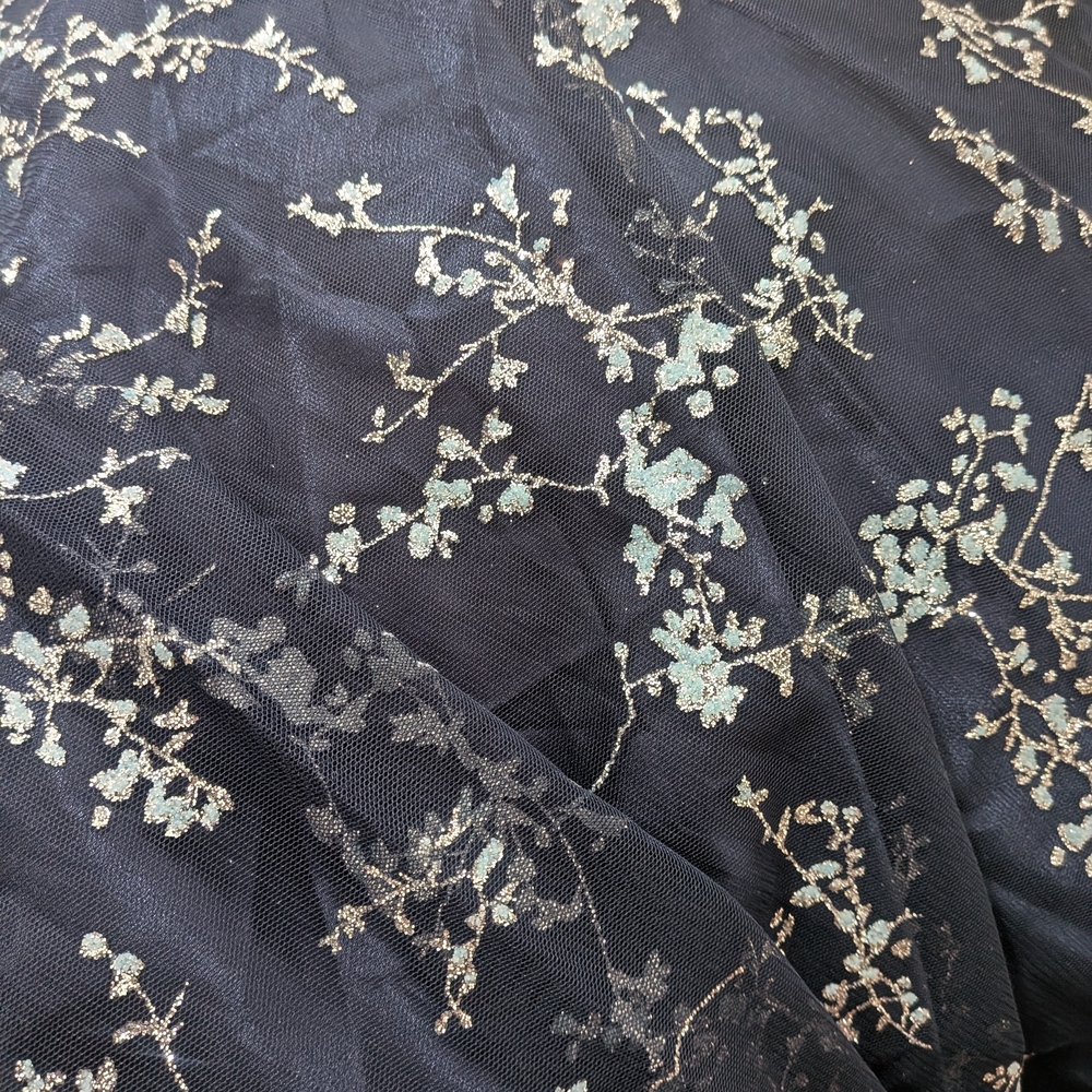 Blondie Nites Strapless Navy Floral Dress - Picture 4 of 5